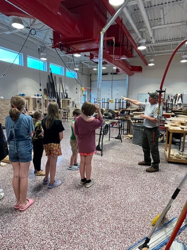 More room with the addition - students learning the variety of CTE classes they can take in HS