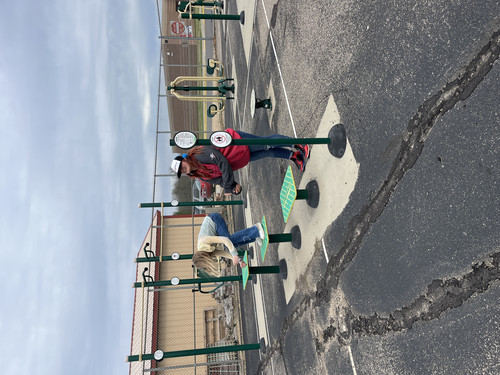 Health/Fitness -- learning the variety of strengthening/endurance machines in outdoor fitness cntr!
